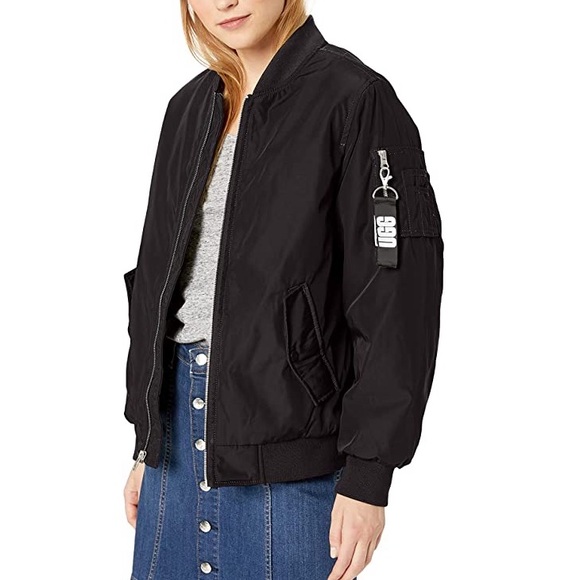 UGG Black Frances Oversized Bomber Jacket - Picture 8 of 8